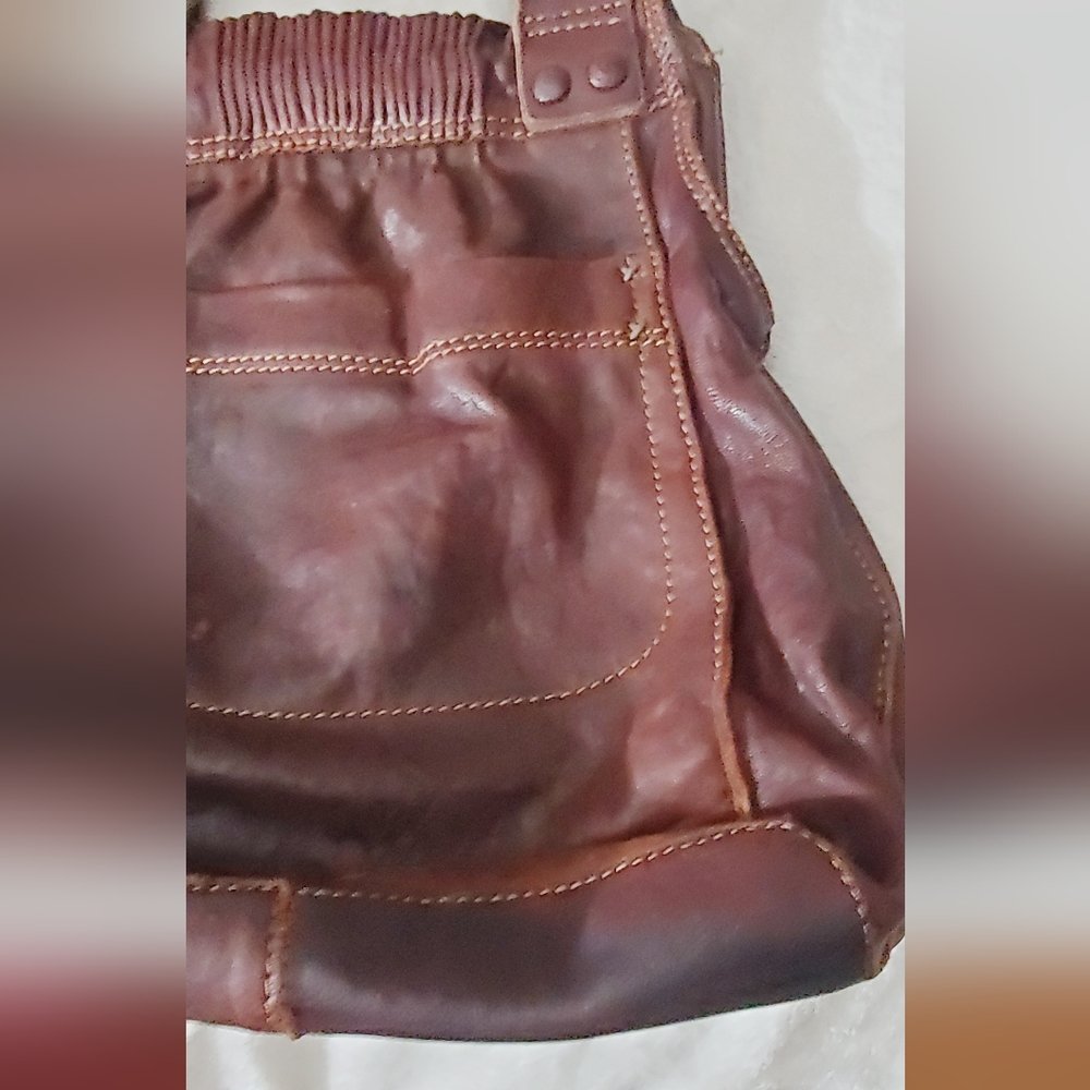 Lucky Brand Rich Brown Leather Satchel - Picture 16 of 16